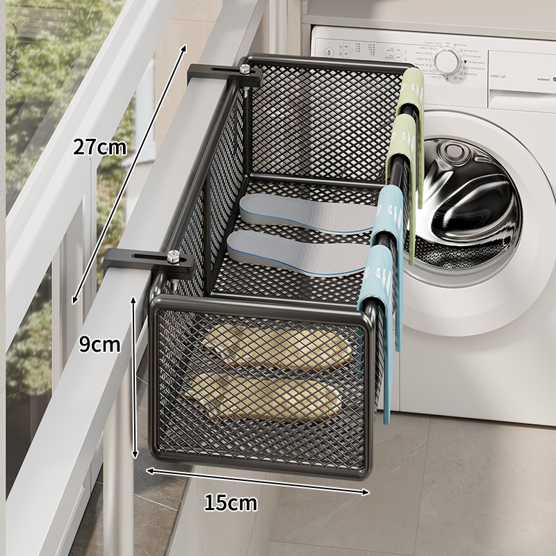 Tendedero Colgante de Balcón de Hierro con Gancho Ajustable para Ventana y Barandilla image 8