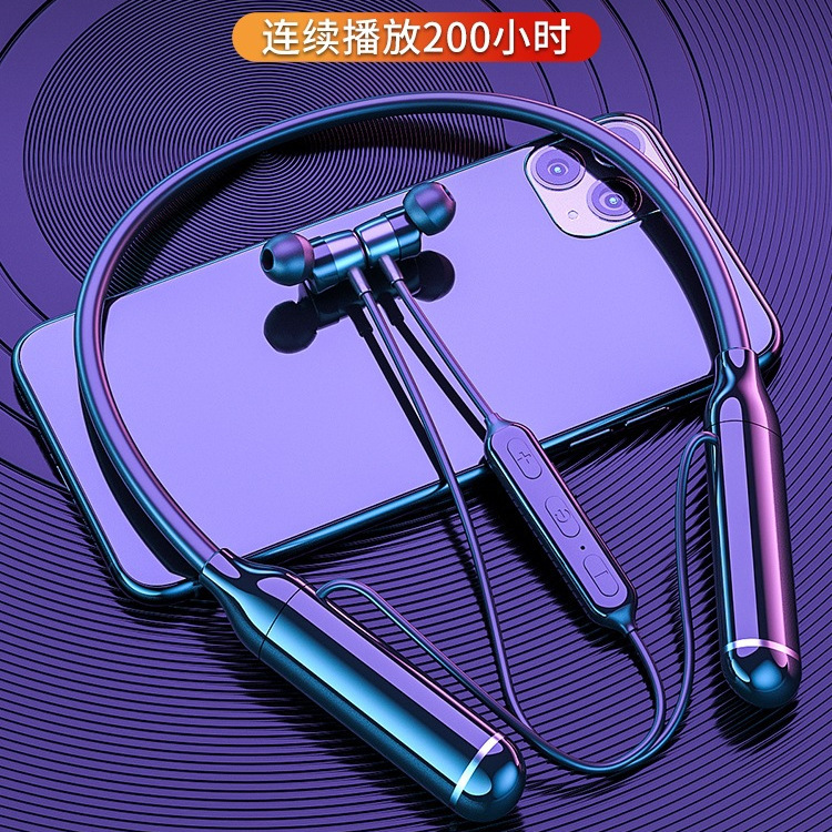 200 Hours Long Battery Life Bluetooth Headset Neck Hanging In-Ear Noise Reduction 2025 Game Sports Official Authentic Product