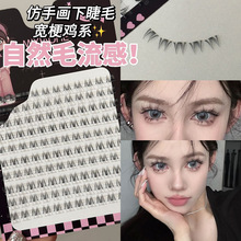 蜜小盒咕咕鸡系下睫毛！自然仿真毛流感上镜小野猫混血感懒人睫毛