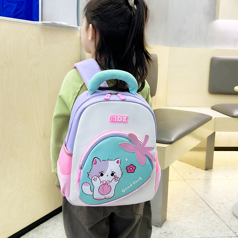 Mochila suave y encantadora para gatitos, niños y niñas, mochila infantil de dibujos animados, mochila infantil de gran capacidad.