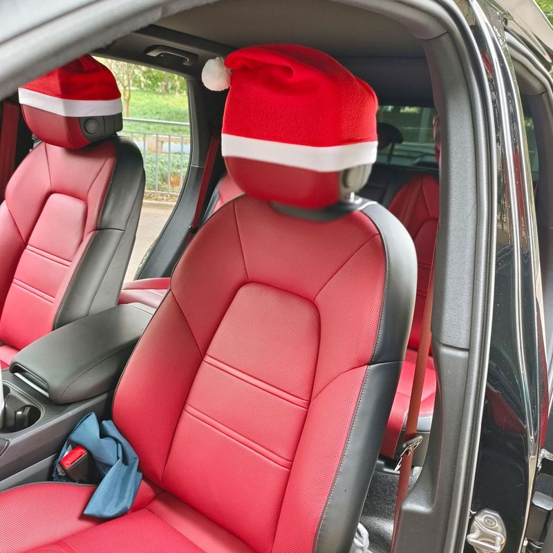 クリスマス帽子クリスマス車帽子クリスマス車枕カバークリスマス帽子車専用クリスマス祭り雰囲気装飾|undefined