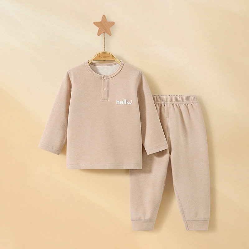 Primavera, otoño, invierno, ropa caliente para niños, pijamas para niños, ropa interior para bebés