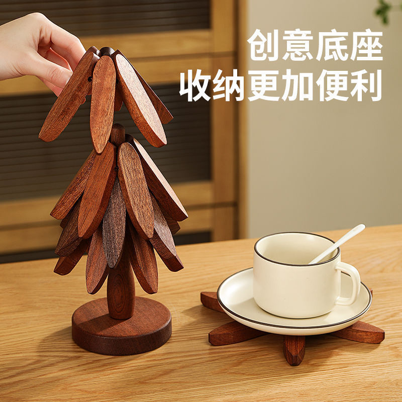 一棵树隔热垫实木耐高温家用客厅厨房餐桌垫木质防烫垫杯垫|undefined
