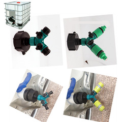 Cross-border S60*6 IBC Tonne Barrel Plastic Hose Connector, Tonne Barrel Accessories, Garden Double-Head Quick Connectors, Dual-Head Nipples