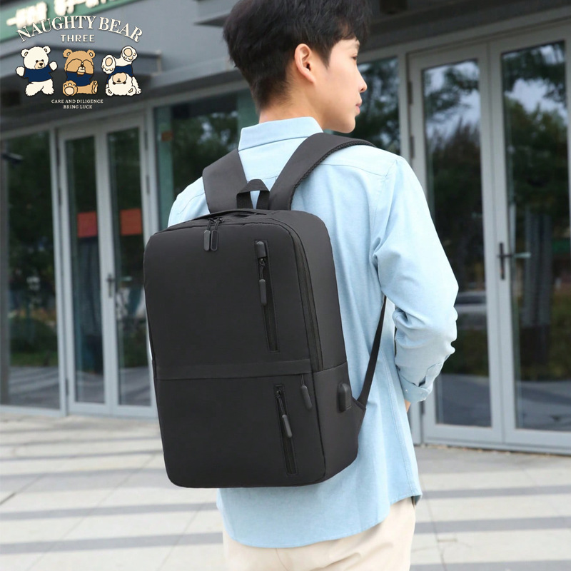 Nueva mochila de viaje de negocios para hombres, mochila de computadora impermeable y resistente al desgaste, mochila de estudiantes universitarios de almacenamiento casual