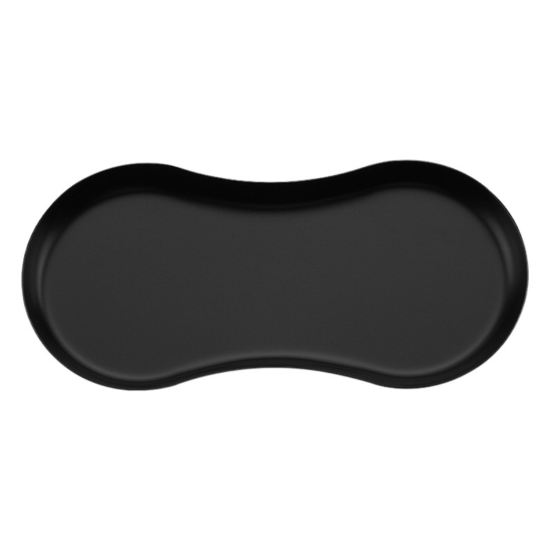 INS estilo de acero inoxidable en forma de gafas placa de la joyería hogar cosméticos Placa de almacenamiento de niñas dormitorio bandeja de metal adornos