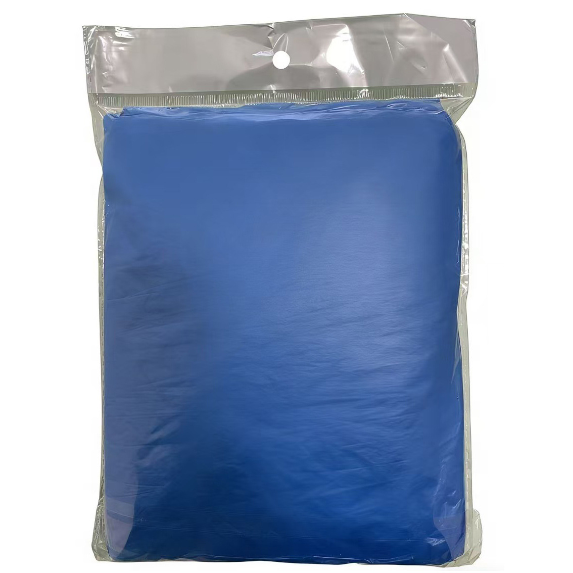Individually packaged in blue raincoat