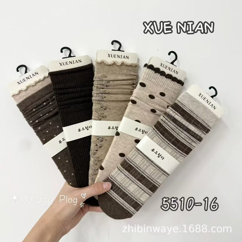 Tongran's new versatile long socks in gray tones are skin-friendly, soft, comfortable, and breathable, Korean-style stacked socks wholesale Tongran's new versatile long socks in gray tones are skin-friendly, soft, comfortable, and breathable, Korean-style stacked socks wholesale
