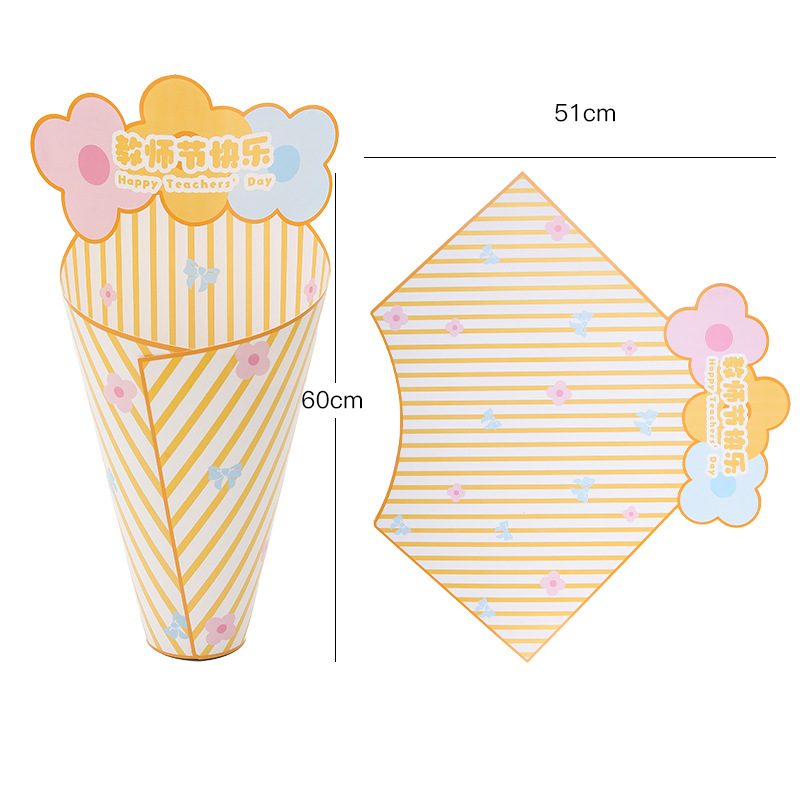 Día del maestro de siete colores cordier pieza de moldeo integral engrosado material de embalaje de flores artesanal diy flor artesanal paquete de flores