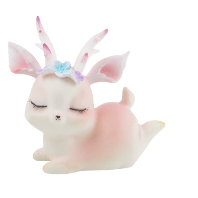 Милый мультяшный цветочный Шарм Олень-олень настольное украшение ручной работы у оленя есть ваш автомобиль в украшении центральной консоли