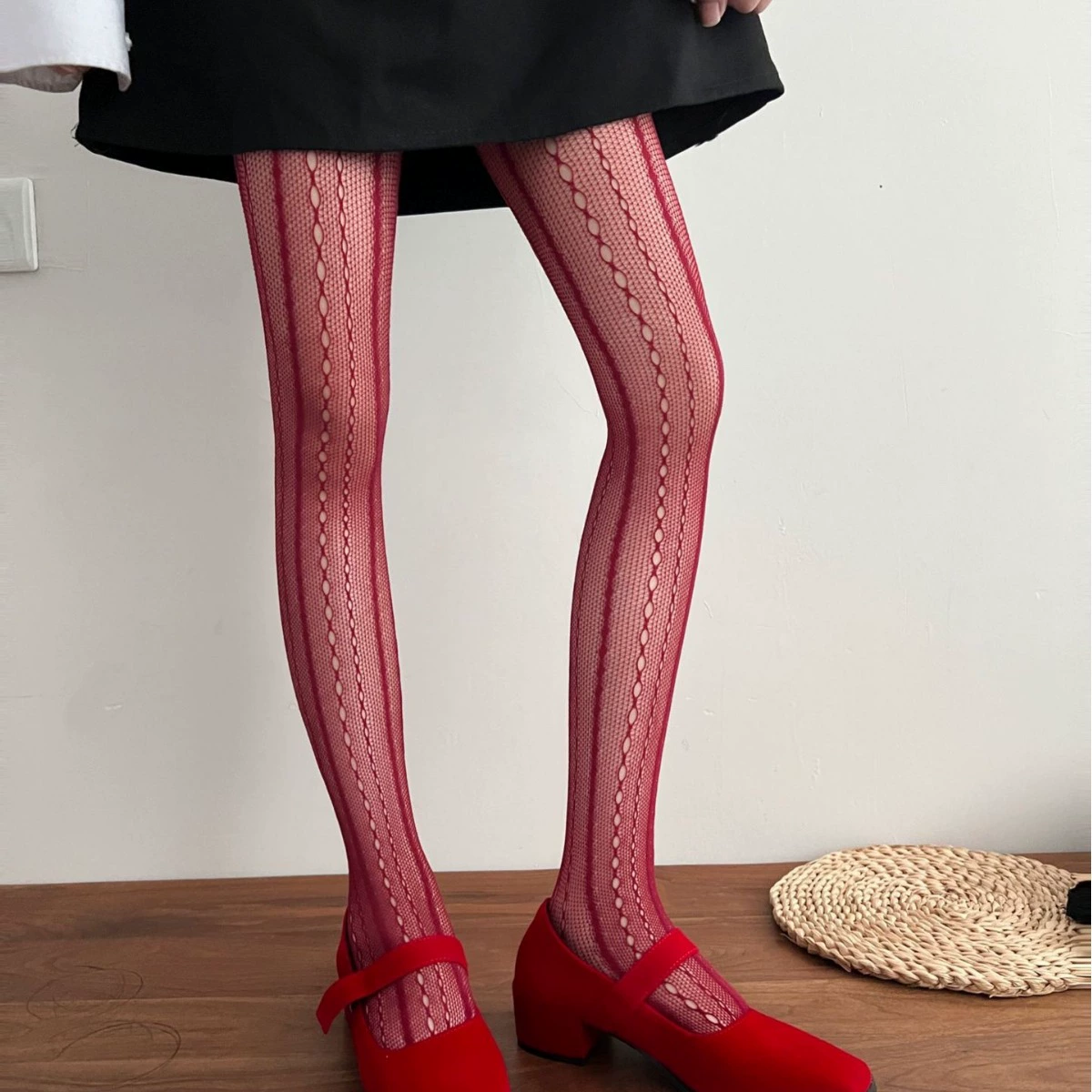 Summer Retro Tights (Women) — Lace Fishnet, One Size, Multiple Patterns