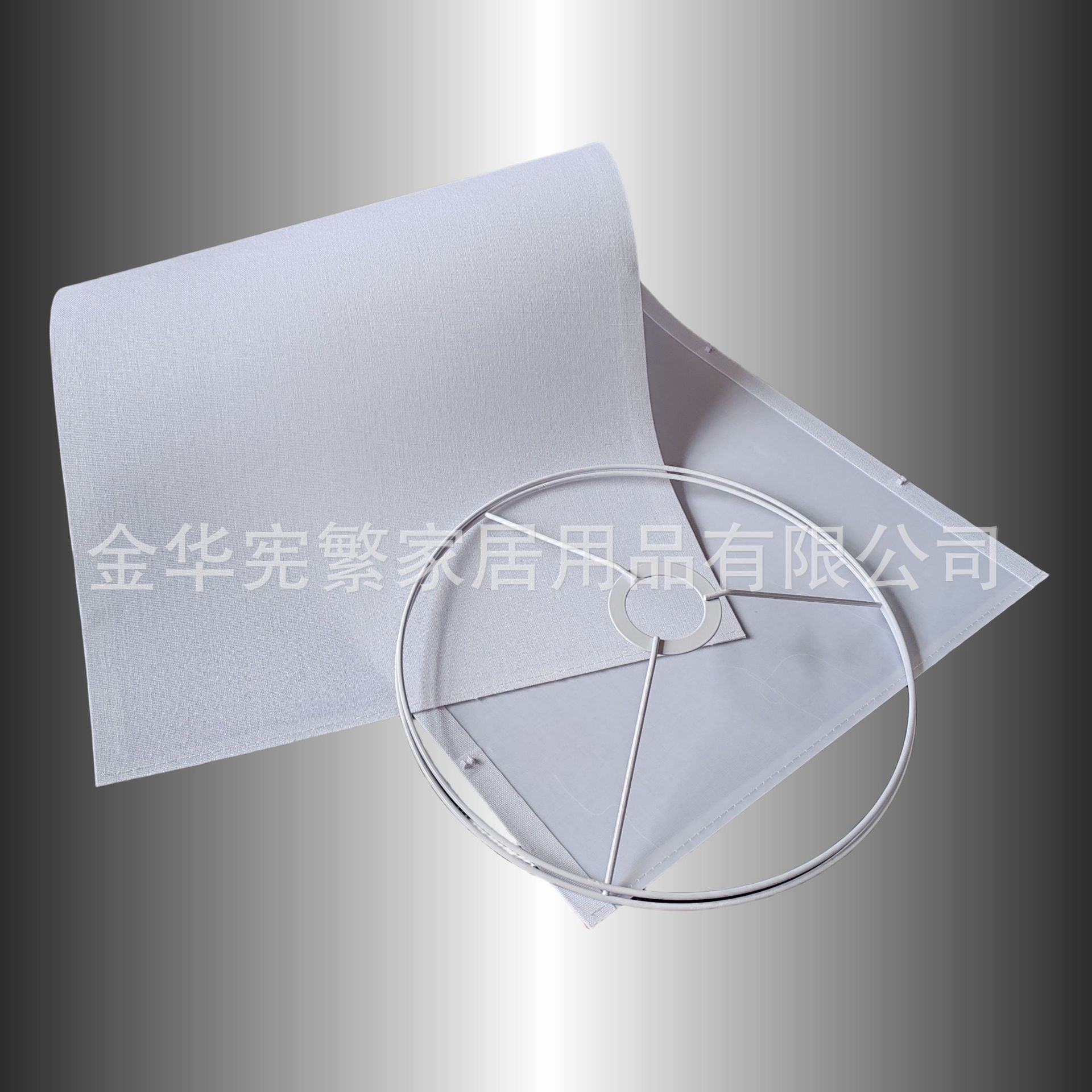 Desmontable punto transfronterizo DIY hebilla de hierro arroz blanco lino cruzado KD lámpara de lámpara pequeña redonda fábrica de fuente de lámpara de hierro
