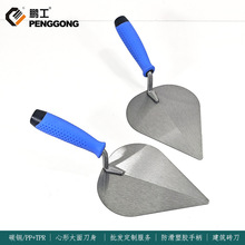 厂家批发建筑砖刀双面泥刀碳钢材质抹灰刀切砌建砖墙瓦刀加厚材料