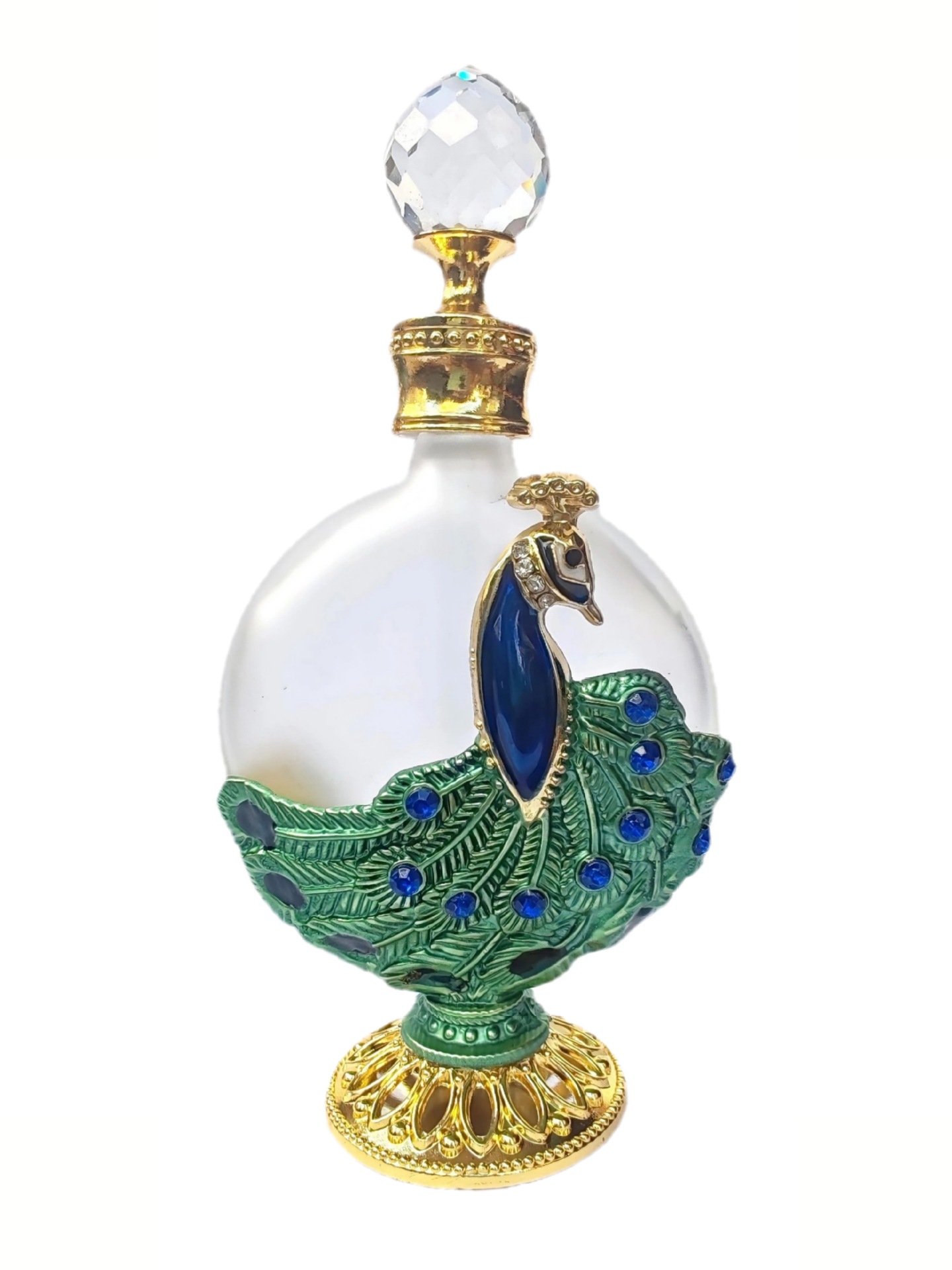 Proveedor de origen transfronterizo spot al por mayor botella de perfume de Oriente Medio de 30ml modelo pavo real botella de fragancia árabe botella vacía