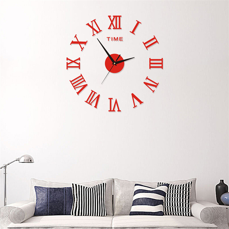 Creativo gran reloj de pared luminoso sala de estar dormitorio acrílico tridimensional DIY reloj estudio colgante de reloj de pared arte
