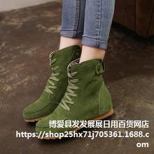 women boots winter ladies flat shoes plus size40 42 大码女靴