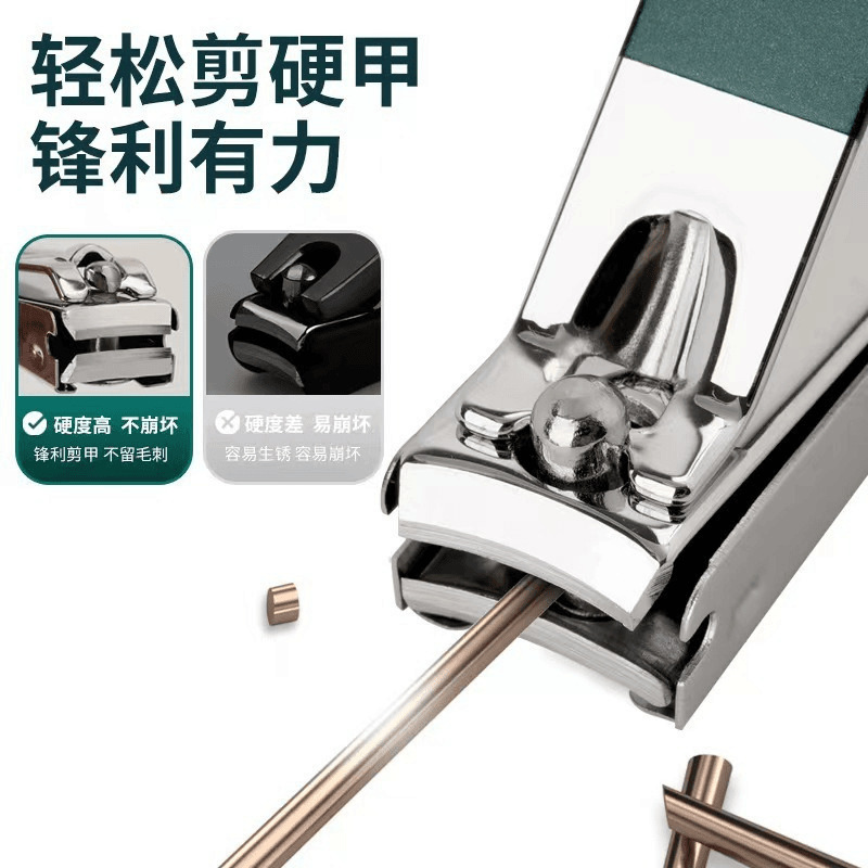 抖音同款墨绿色家用指甲刀四件套修甲套装防飞溅指甲剪死皮剪工具|undefined