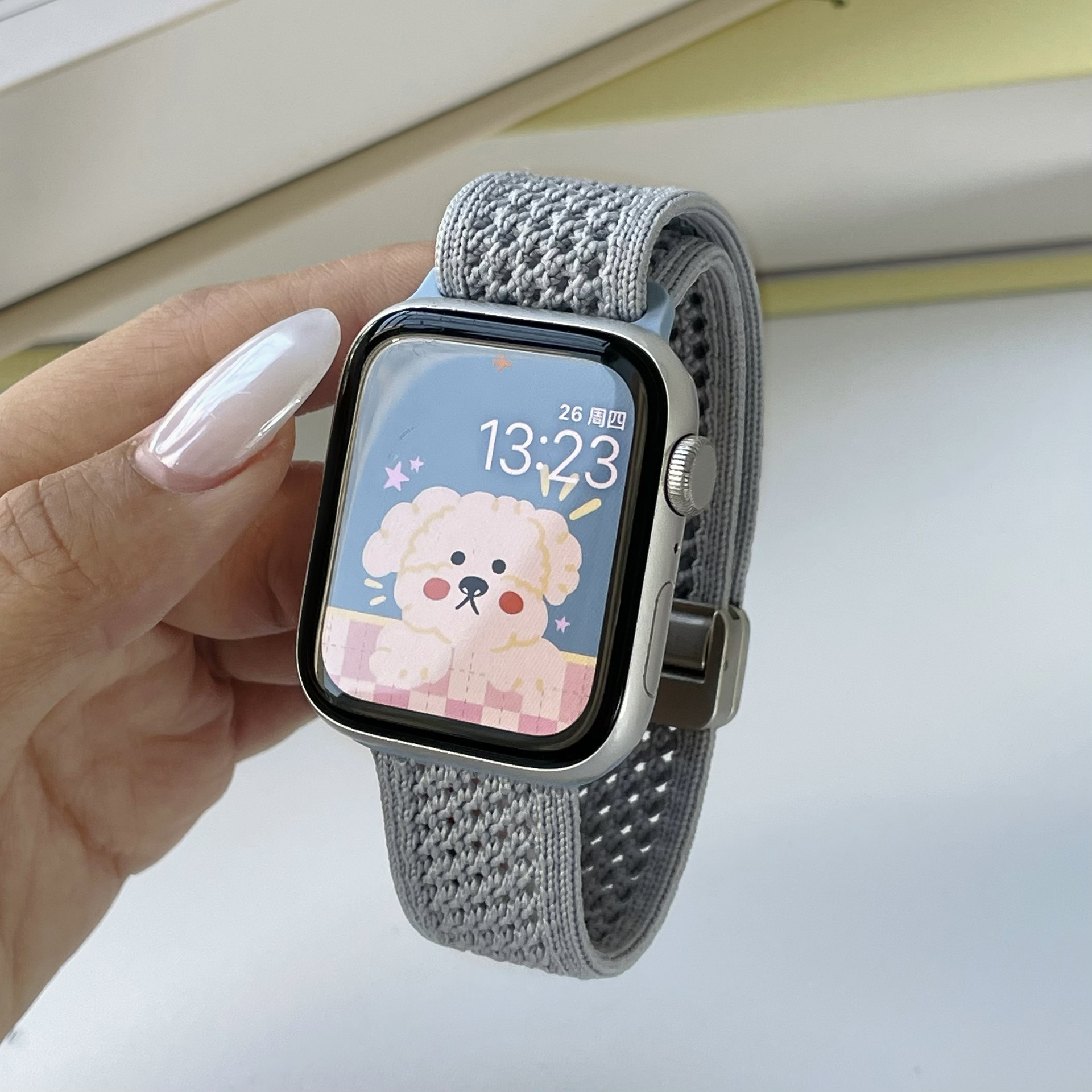 35g Weight Apple Smart Watch Magnetic Strap Classification Nylon Material Solid Color Pattern Fashion style Style Fashion Style Solid Color Apple Smart Watch Magnetic Strap 12