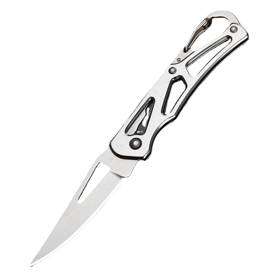 Factory Direct Supply Outdoor Multifunctional Keychain Folding Knife Stainless Steel Pocket Knife Camping Fruit Knife Folding Knife