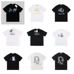 Cross-border 25s Dijia Streetwear New Spring/Summer Printed Pure Cotton Short Sleeve T-Shirt 260g Multi-Style Collection Unisex