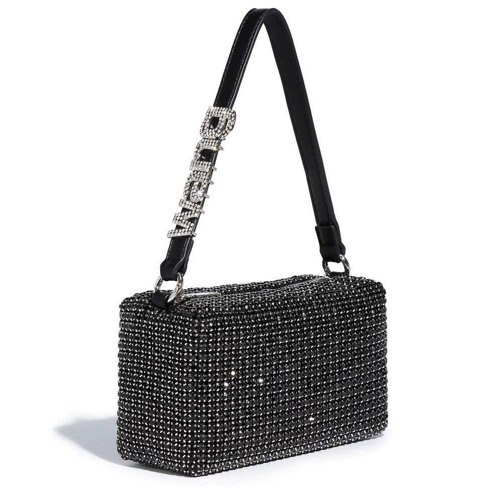 Rhinestone Women's Evening Bag - Sparkling Diamond Crossbody Handbag, Underarm Small Square Bag, Fashionable And Versatile - Thumbnail 4