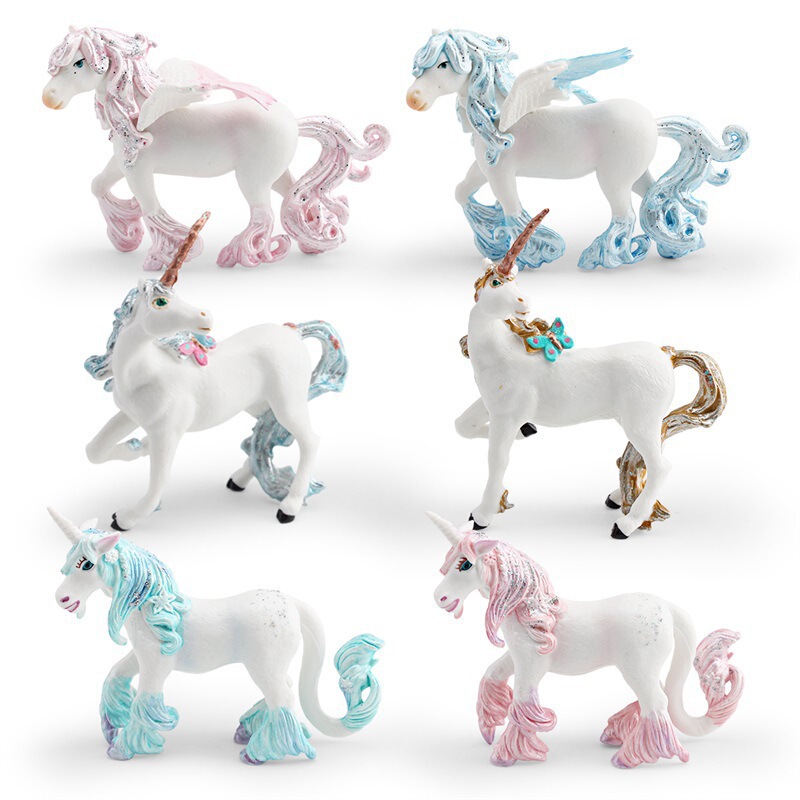 Cross-Border Simulation Children's Cognitive Western Mythology Beast Model Unicorn Pegasus Desktop Decoration Ornaments Toy