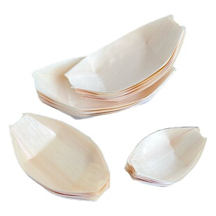 Disposable Paper Boat Box Wooden Skin Boat Japanese Style Small Boat Shuishin Mancake Boat Sushi Box Canoe Boat Shape Dim Sum Packing Box