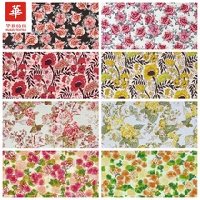 秋冬全棉印花布 大花布 牡丹玫瑰花 女装童装连衣裙 棉衣棉裤布料