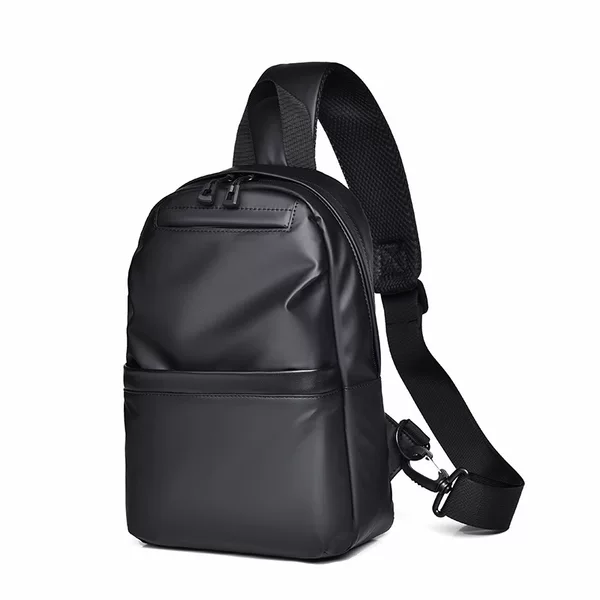 New Men's Sports and Leisure Chest Bag Waterproof Leather Film Shoulder Bag Chest Bag Men's Multi-Functional Crossbody Bag Chest Bag