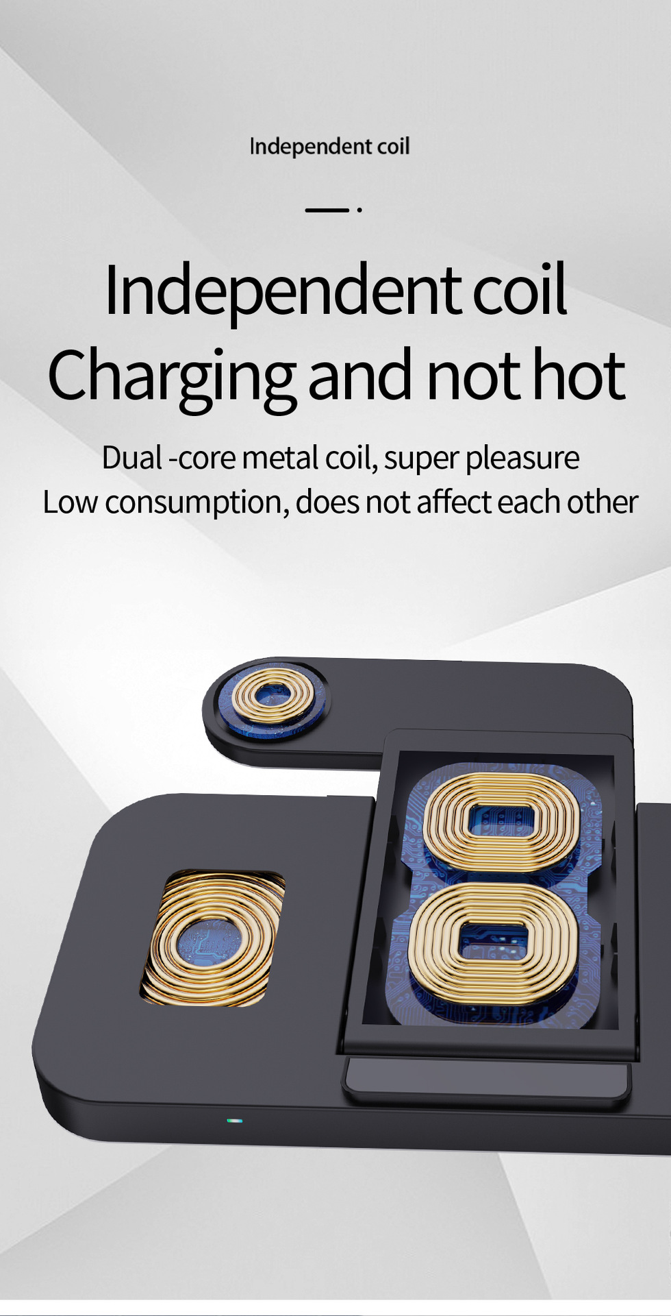 Title 10, Folding Six-in-One Wireless Charging Stand Char...