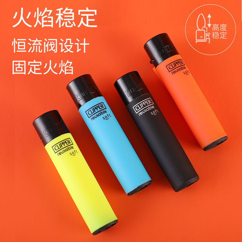 Encendedor Kerifoo de papel de lija, mini, creativo, colorido, impreso, de plástico, a prueba de viento, recargable, tipo CLIPPER