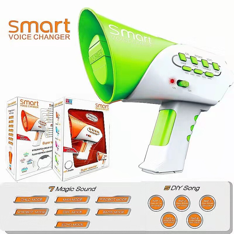 Children's hot multi-channel sound changing horn creative funny interactive handheld loudspeaker play house toys wholesale