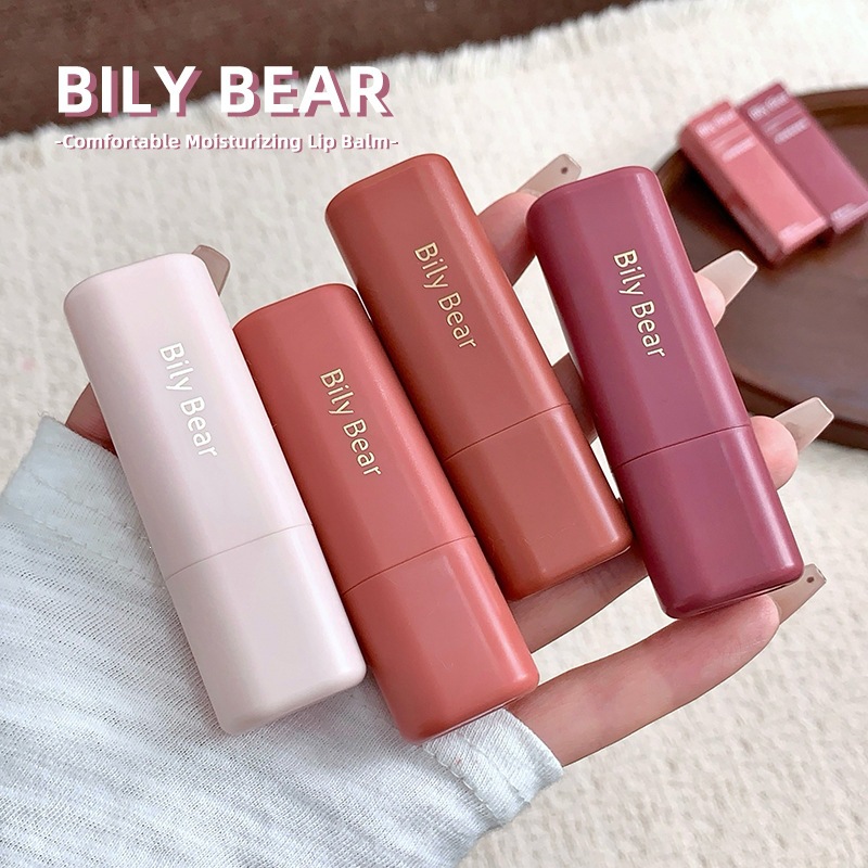 Bily Bear Moisturizing Lip Balm Moisturizing and Hydrating, Lightweight and Non-Sticky Lip Care Cosmetics for Students