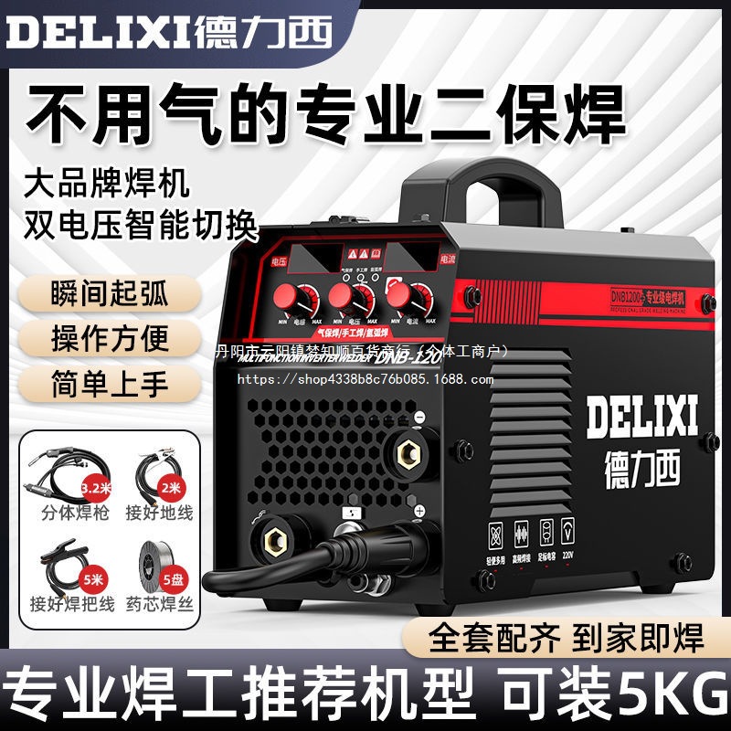 德力西多功能无气二保焊机超轻薄家用工业一体电焊氩弧焊多用焊接