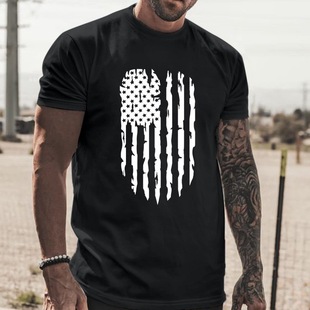 [Picture production] [413 cross-border] men's printed short-sleeved T-shirt