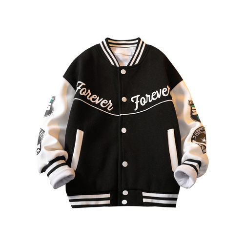 Children's Outerwear 2024 New Children's Baseball Uniform Autumn Wear Boy Autumn Spring and Autumn Style Streetwear Jacket Top
