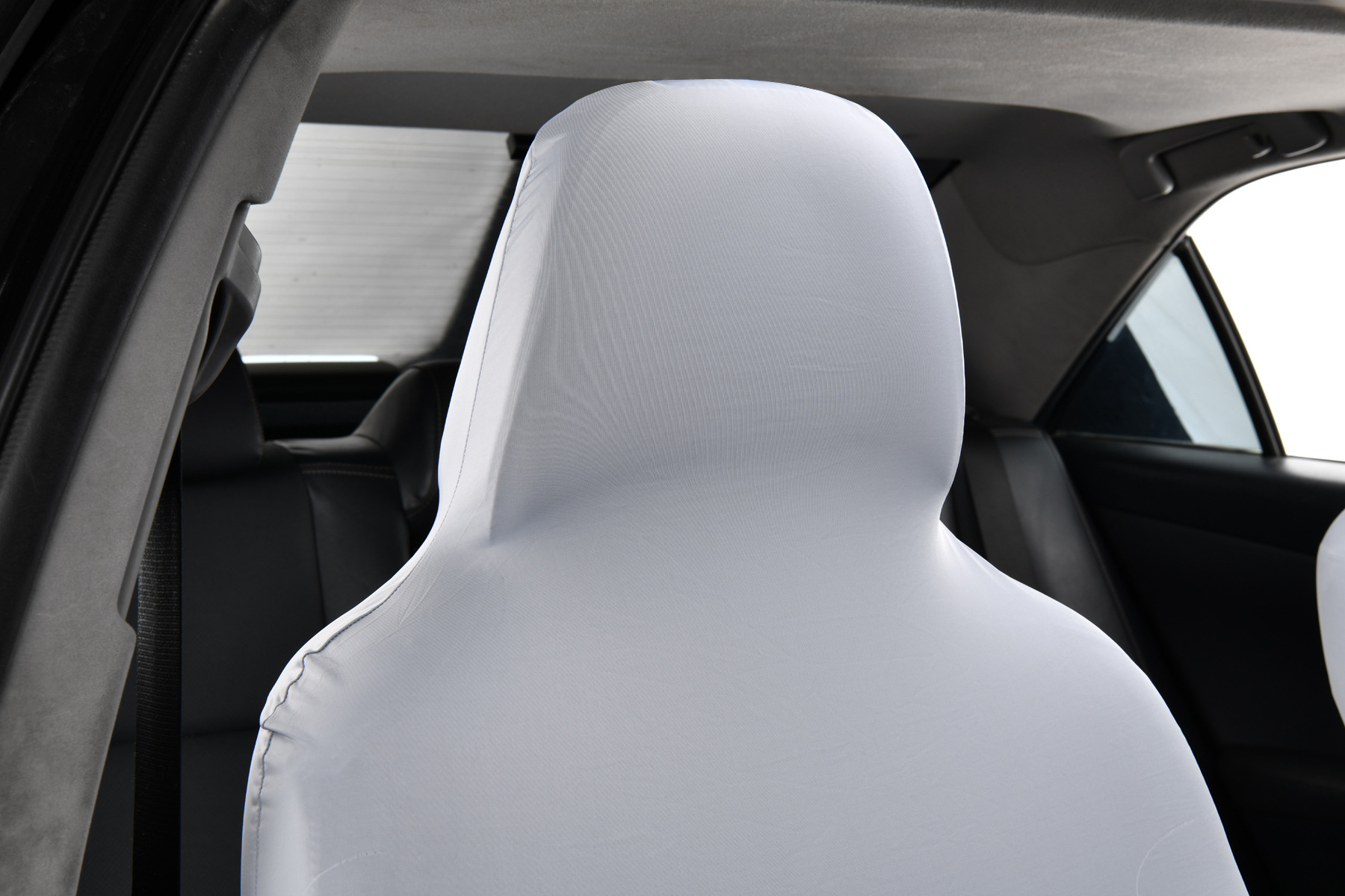 Ice Silk Elastic Non-Slip Car Seat Cover, Cooling B-Style Front Seat Single Universal Type Dustproof Car Seat Cover