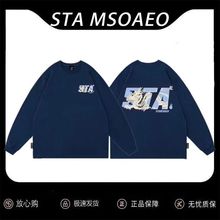 STA Msoaeo正品宽松潮牌龙年长袖T恤美式纯棉重磅情侣男女打底衫