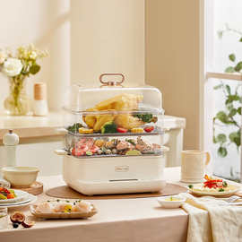 适用小.熊电蒸锅DZG-CA2G2 智能预约定时保温多功能家用三层大容