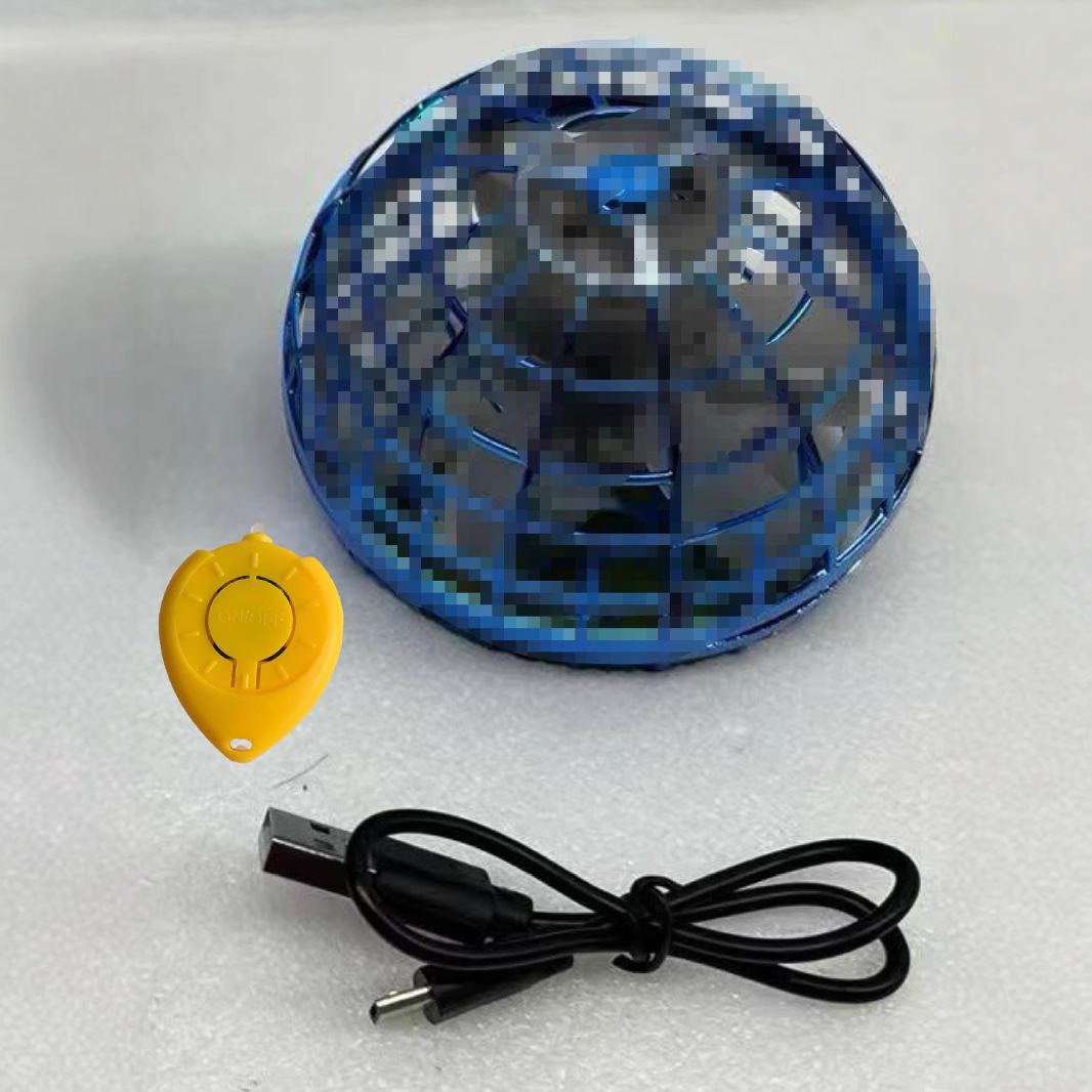 Transfronterizo inteligente inducción giroscópico balón de vuelo mágico balón de suspensión luminoso UFO platillo volador giroscopio de punta de dedo