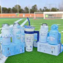 玉桂狗2023新款兒童保溫杯女生高顏值生日禮物吸管水杯壺可愛便攜