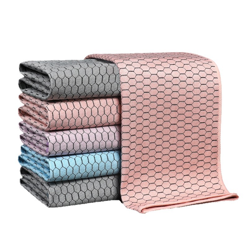 La toallita de escala de pescado mejorada absorbe el agua y no deja marcas de agua para limpiar el vidrio, espejo y cabello especial para el vidrio.