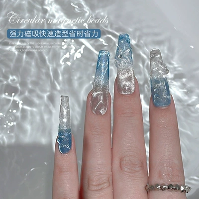Dırnaq bəzəkləri Beads Trendy Strong Magnet Water