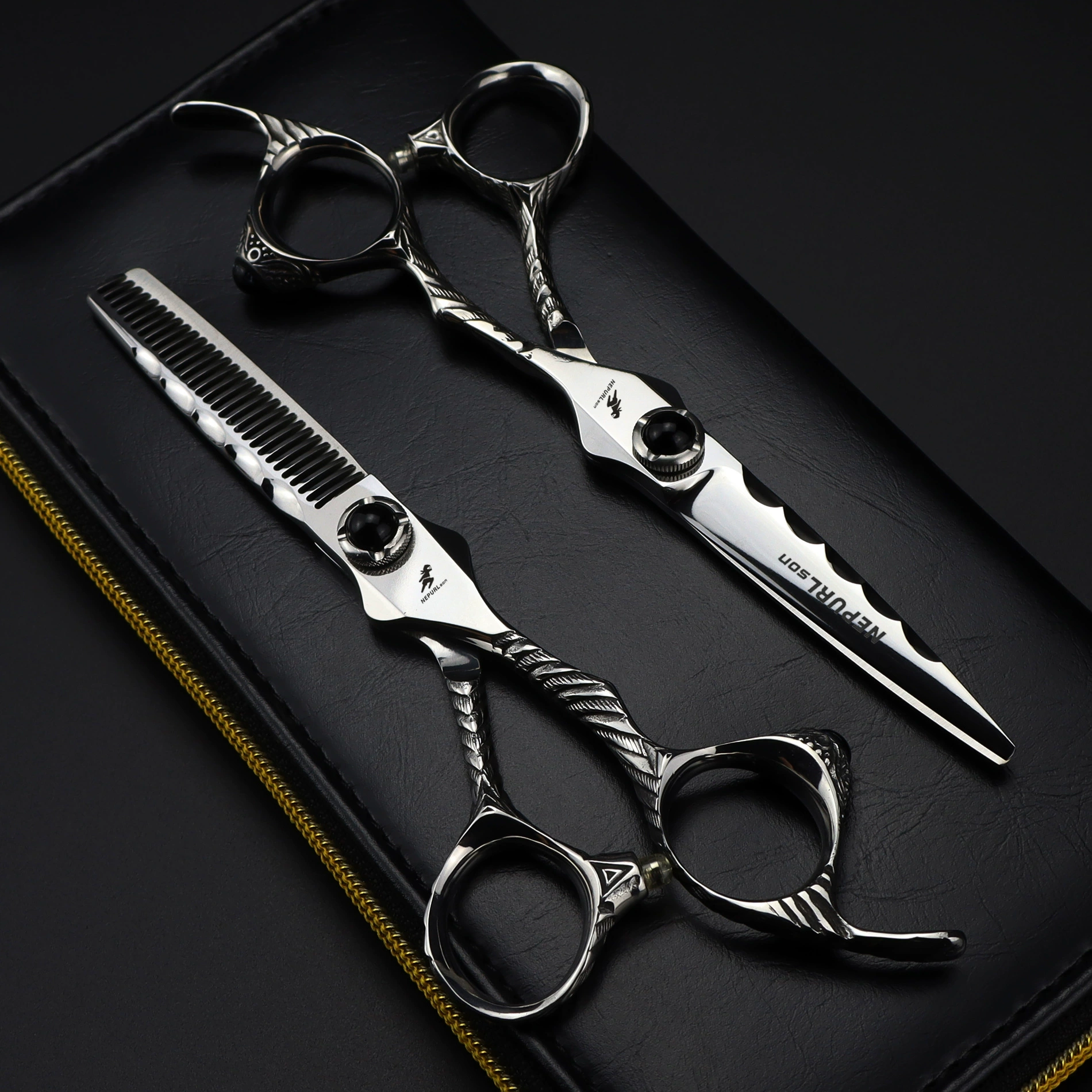 6,0 дюймов XGL режущая головка волна высококачественные Парикмахерские Ножницы Прямые Ножницы ножницы для зубов