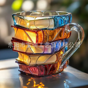 Cross-Border New Hot-Selling Painted Book Mug Painted Book Mug Coffee Cup Creative Gift