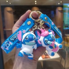 漫画ステッチキーホルダー人形女装ステッチペンダント学生スクールバッグキーホルダー子供のギフト