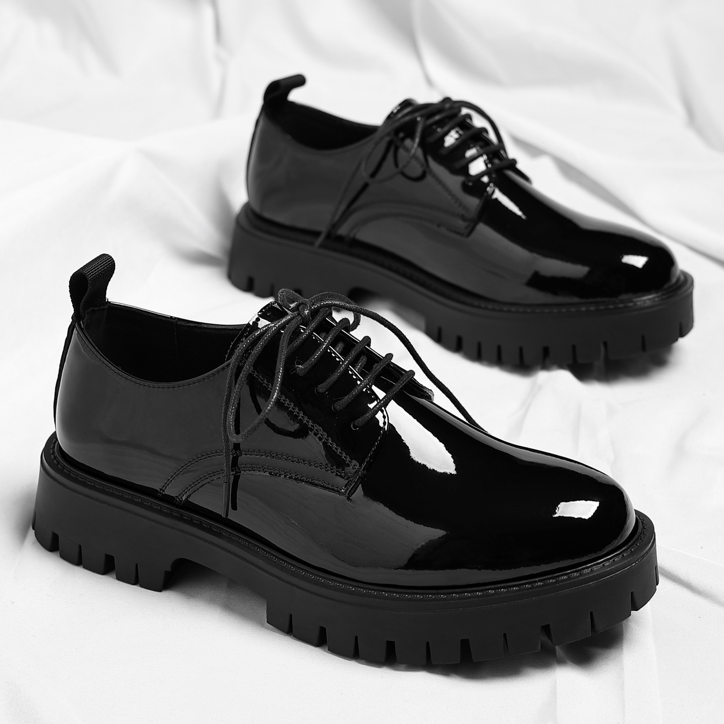 Heren retro leren nette schoenen ademend met antislipzool_voghion.com