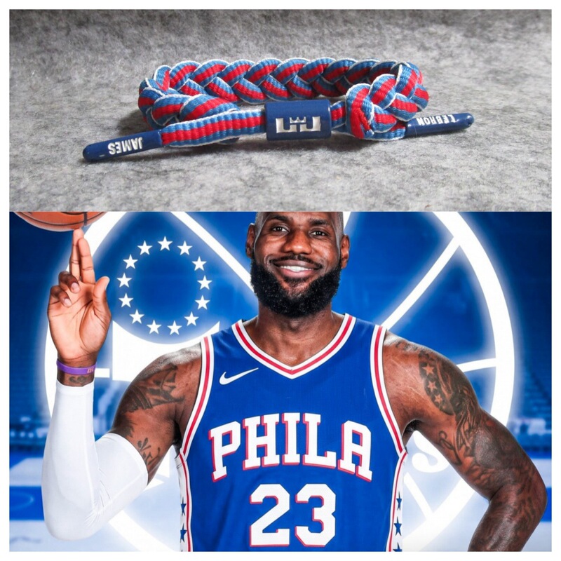 76ers Team No. 23 LeBron James bracelet, wristband, shoelace, fan accessory, Brown Marquis 76ers Team No. 23 LeBron James bracelet, wristband, shoelace, fan accessory, Brown Marquis