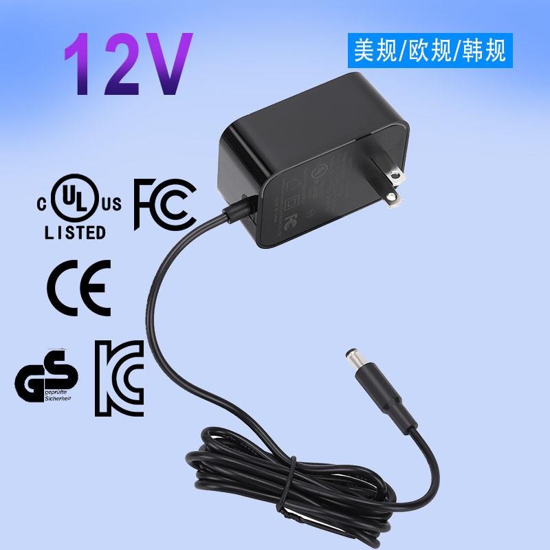 Factory direct 12v power adapter US UL/KC/CE certified monitoring display power light strip
