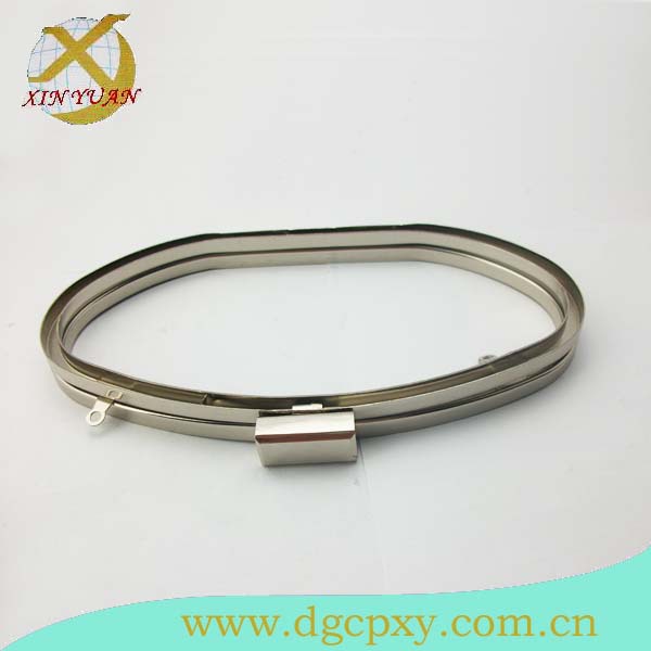 宴会五金铰配件夹子，半圆形金属钱包铰，包包口金夹光面方形口金